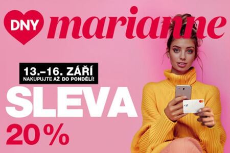 20% sleva na Dny MARIANNE + dárek k nákupu