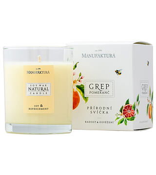 
Joy & Refreshment Natural Soy Wax Candle – GRAPEFRUIT & ORANGE
