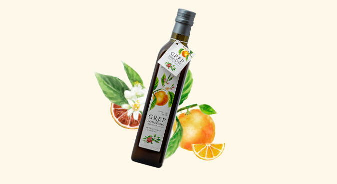 Poctivý sirup GREP & POMERANČ