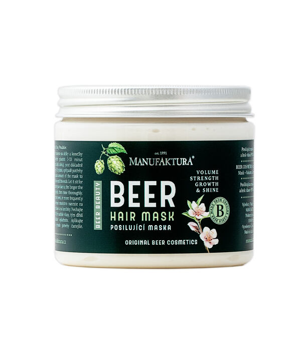 Posilující maska Objem, růst a lesk vlasů PIVNÍ KOSMETIKA