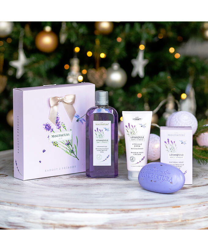 Darčeková sada ANTI-STRESS starostlivosti o Telo & Ruky LEVANDUĽA