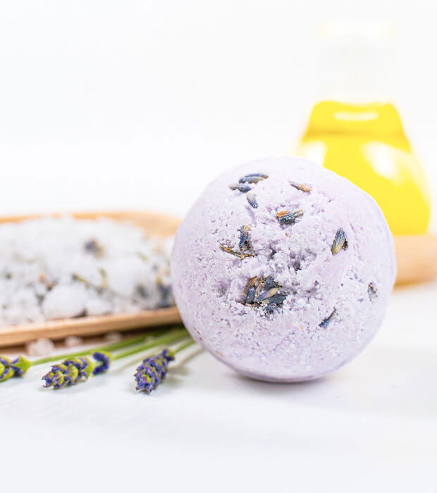 Aromaterapie & Antistres: Šumivá koule do koupele 2v1 LEVANDULE