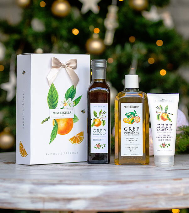 Dárková sada SVĚŽÍ GREP & POMERANČ