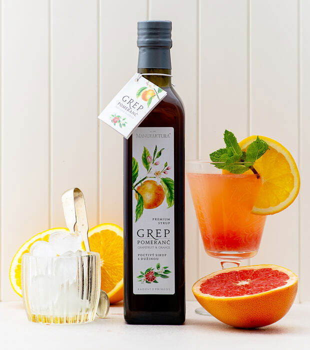 Poctivý sirup GREP & POMERANČ