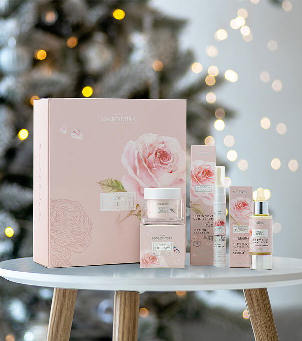 Exkluzívna darčeková sada Anti-age komplexnej starostlivosti o pleť RUŽA