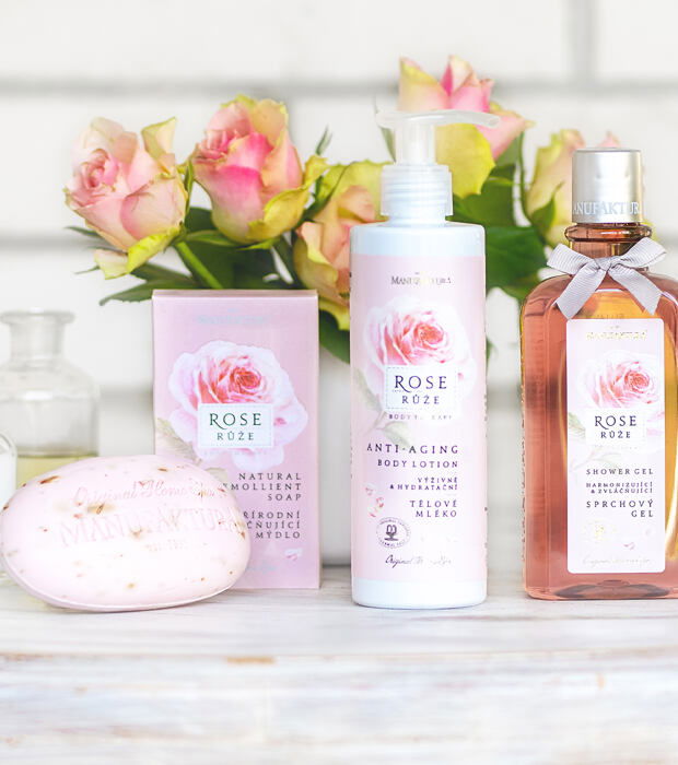 ROSE Natural Emollient Bar Soap for Hands and Body