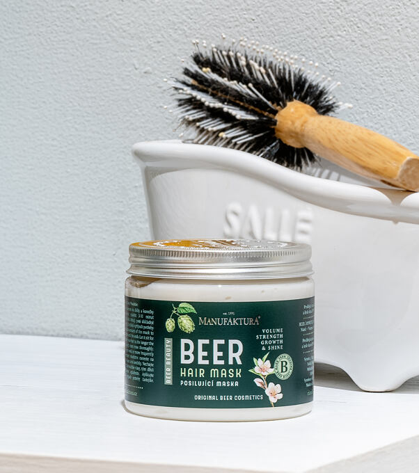 Posilňujúca maska ​​Objem, rast a lesk vlasov PIVNÁ KOZMETIKA
